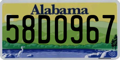 AL license plate 58DO967