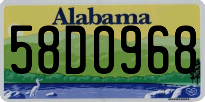 AL license plate 58DO968