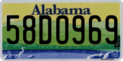 AL license plate 58DO969