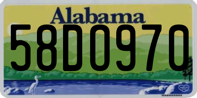 AL license plate 58DO970