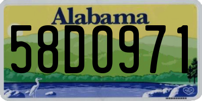AL license plate 58DO971