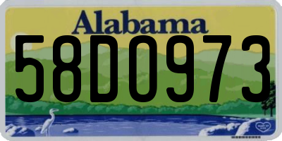 AL license plate 58DO973