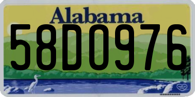 AL license plate 58DO976