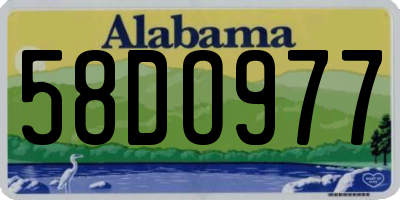 AL license plate 58DO977