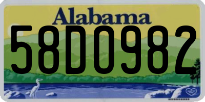 AL license plate 58DO982