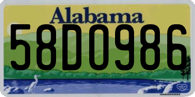 AL license plate 58DO986