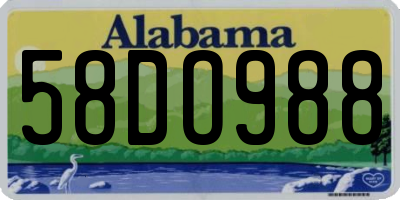AL license plate 58DO988