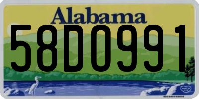 AL license plate 58DO991