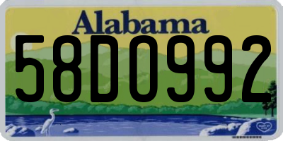 AL license plate 58DO992