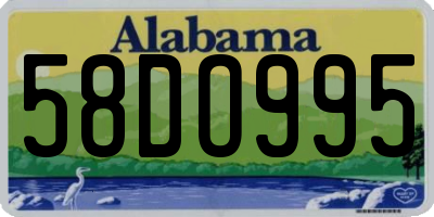 AL license plate 58DO995