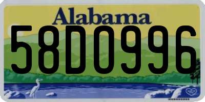 AL license plate 58DO996
