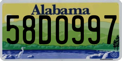 AL license plate 58DO997