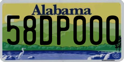 AL license plate 58DP000