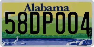 AL license plate 58DP004