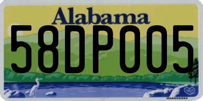 AL license plate 58DP005
