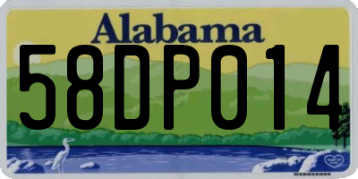 AL license plate 58DP014