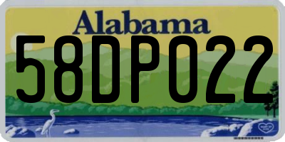 AL license plate 58DP022