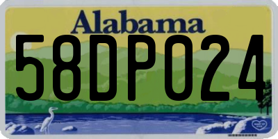 AL license plate 58DP024