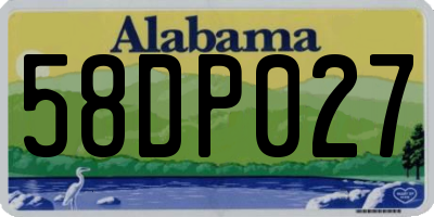 AL license plate 58DP027
