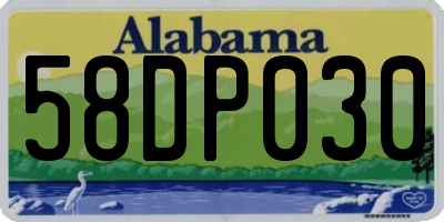 AL license plate 58DP030