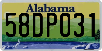 AL license plate 58DP031