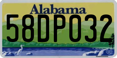 AL license plate 58DP032