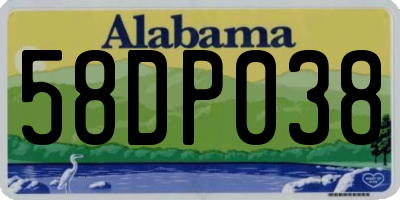 AL license plate 58DP038