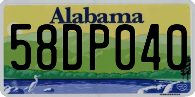 AL license plate 58DP040