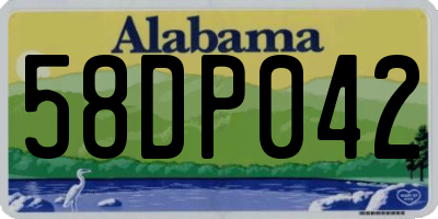 AL license plate 58DP042