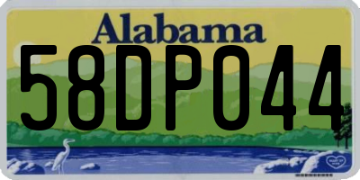 AL license plate 58DP044