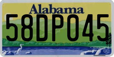 AL license plate 58DP045