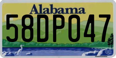 AL license plate 58DP047