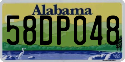 AL license plate 58DP048