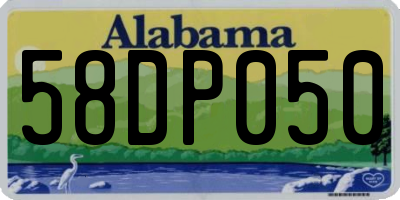 AL license plate 58DP050