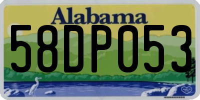 AL license plate 58DP053