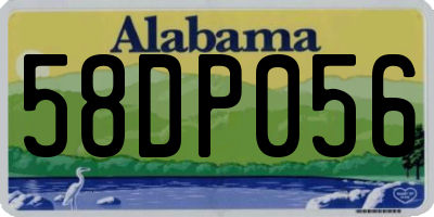 AL license plate 58DP056