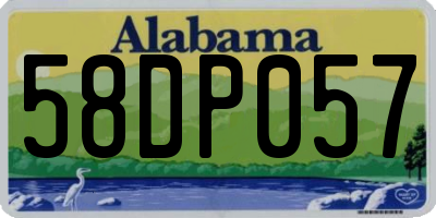 AL license plate 58DP057