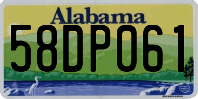 AL license plate 58DP061