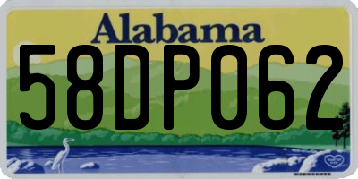 AL license plate 58DP062