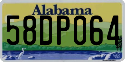 AL license plate 58DP064
