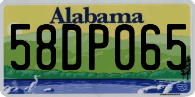 AL license plate 58DP065