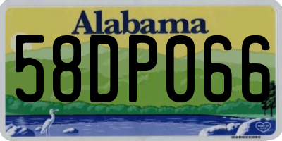 AL license plate 58DP066