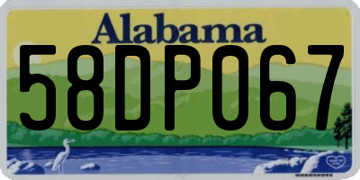 AL license plate 58DP067