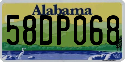 AL license plate 58DP068