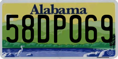 AL license plate 58DP069