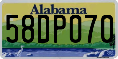 AL license plate 58DP070