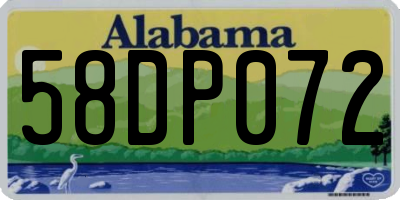 AL license plate 58DP072
