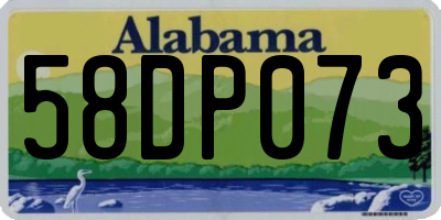 AL license plate 58DP073
