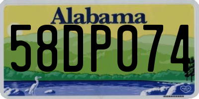 AL license plate 58DP074