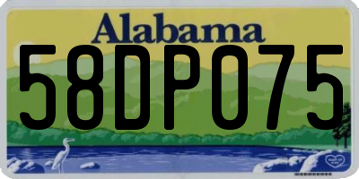 AL license plate 58DP075
